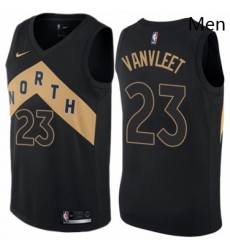 Mens Nike Toronto Raptors 23 Fred VanVleet Authentic Black NBA Jersey City Edition 