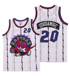 Raptors 20 Damon Stoudamire White Big Logo Retro Jersey