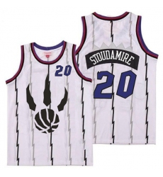 Raptors 20 Damon Stoudamire White Throwback Jersey