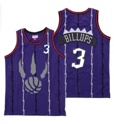 Raptors 3 Chauncey Billups Purple Gray Logo Retro Jersey 5