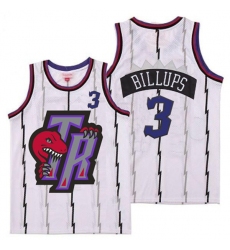 Raptors 3 Chauncey Billups White Big Gray TR Logo Retro Jersey 8