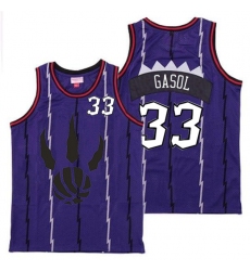 Raptors 33 Marc Gasol Purple Throwback Jersey