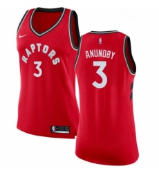 Womens Nike Toronto Raptors 3 OG Anunoby Swingman Red Road NBA Jersey Icon Edition 