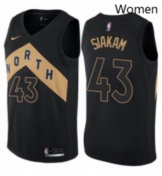 Womens Nike Toronto Raptors 43 Pascal Siakam Swingman Black NBA Jersey City Edition