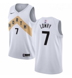 Womens Nike Toronto Raptors 7 Kyle Lowry Swingman White NBA Jersey City Edition