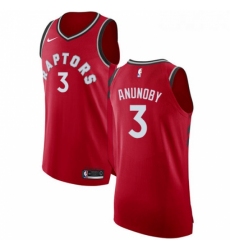 Youth Nike Toronto Raptors 3 OG Anunoby Authentic Red Road NBA Jersey Icon Edition 