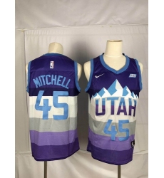 Jazz 45 Donovan Mitchell Purple City Edition Nike Swingman Jersey