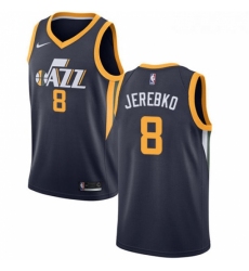 Youth Nike Utah Jazz 8 Jonas Jerebko Swingman Navy Blue Road NBA Jersey Icon Edition 