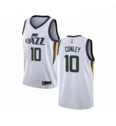 Youth Utah Jazz 10 Mike Conley Swingman White Basketball Jersey Association Edition 