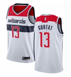 Mens Nike Washington Wizards 13 Marcin Gortat Authentic White Home NBA Jersey Association Edition