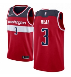 Mens Nike Washington Wizards 3 Bradley Beal Swingman Red Road NBA Jersey Icon Edition 