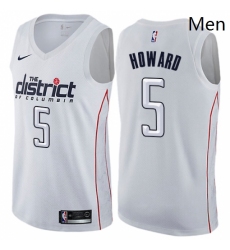 Mens Nike Washington Wizards 5 Juwan Howard Swingman White NBA Jersey City Edition