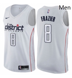 Mens Nike Washington Wizards 8 Tim Frazier Swingman White NBA Jersey City Edition 