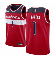 Womens Nike Washington Wizards 1 Austin Rivers Swingman Red NBA Jersey Icon Edition 