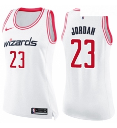 Womens Nike Washington Wizards 23 Michael Jordan Swingman WhitePink Fashion NBA Jersey