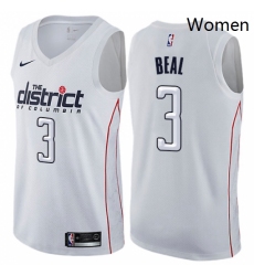 Womens Nike Washington Wizards 3 Bradley Beal Swingman White NBA Jersey City Edition 