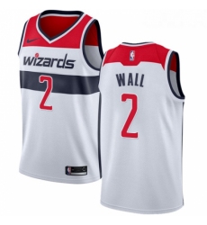 Youth Nike Washington Wizards 2 John Wall Authentic White Home NBA Jersey Association Edition