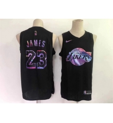 Men Los Angeles Lakers 23 LeBron James Black Stitched Basketball Jersey