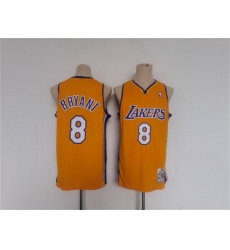 Men Los Angeles Lakers 6 LeBron James Yellow Throwback Basketball Jersey