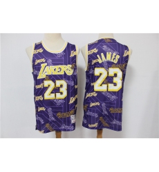 Men Los Angeles Lakers Lebron James 23 hwc jersey tear up pack Swingman Jersey