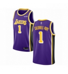 Mens Los Angeles Lakers 1 Kentavious Caldwell Pope Authentic Purple Basketball Jerseys Icon Edition 