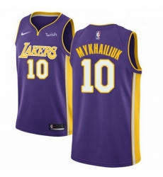 Mens Nike Los Angeles Lakers 10 Sviatoslav Mykhailiuk Swingman Purple NBA Jersey Statement Edition 