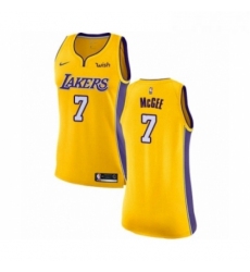 Womens Los Angeles Lakers 1 JaVale McGee Authentic Gold Basketball Jersey Icon Edition 