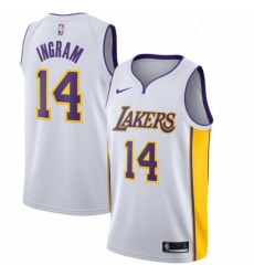 Womens Nike Los Angeles Lakers 14 Brandon Ingram Authentic White NBA Jersey Association Edition