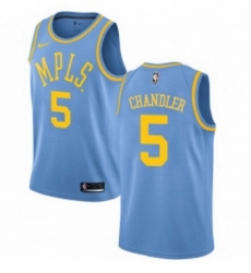 Womens Nike Los Angeles Lakers 5 Tyson Chandler Swingman Blue Hardwood Classics NBA Jersey 