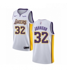 Youth Los Angeles Lakers 32 Magic Johnson Swingman White Basketball Jersey Association Edition