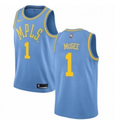 Youth Nike Los Angeles Lakers 1 JaVale McGee Swingman Blue Hardwood Classics NBA Jersey 