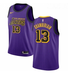 Youth Nike Los Angeles Lakers 13 Wilt Chamberlain Swingman Purple NBA Jersey City Edition