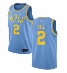 Youth Nike Los Angeles Lakers 2 Lonzo Ball Swingman Blue Hardwood Classics NBA Jersey