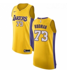 Youth Nike Los Angeles Lakers 73 Dennis Rodman Authentic Gold Home NBA Jersey Icon Edition