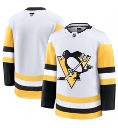 Men Pittsburgh Penguins Blank White 2024 25 Away Stitched Hockey Jersey