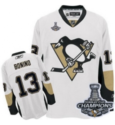 Penguins #13 Nick Bonino White 2017 Stanley Cup Finals Champions Stitched NHL Jersey