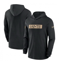 Men New Orleans Saints Black Sideline Performance Hoodie