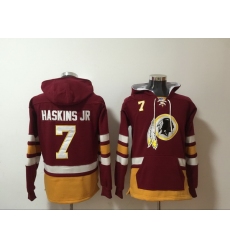 Men Nike Washington Redskins Dwayne Haskins Jr. 7 NFL Winter Thick Hoodie