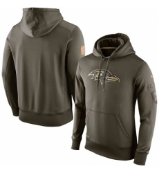 NFL Mens Baltimore Ravens Nike Olive Salute To Service KO Performance Hoodie