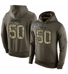 NFL Nike Buffalo Bills 50 Ramon Humber Green Salute To Service Mens Pullover Hoodie