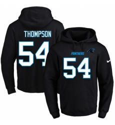 NFL Mens Nike Carolina Panthers 54 Shaq Thompson Black Name Number Pullover Hoodie