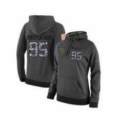 Football Womens Chicago Bears 95 Roy Robertson Harris Stitched Black Anthracite Salute to Service Player Performance Hoodie