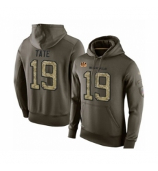 Football Mens Cincinnati Bengals 19 Auden Tate Green Salute To Service Pullover Hoodie