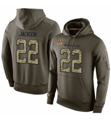 NFL Nike Cincinnati Bengals 22 William Jackson Green Salute To Service Mens Pullover Hoodie