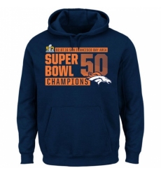 NFL Denver Broncos Majestic Super Bowl 50 Champions Winners Take VIII Hoodie Navy