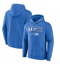 Men Detroit Lions Blue X Bud Light Pullover Hoodie