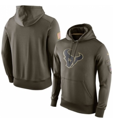 NFL Mens Houston Texans Nike Olive Salute To Service KO Performance Hoodie