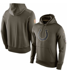 NFL Mens Indianapolis Colts Nike Olive Salute To Service KO Performance Hoodie