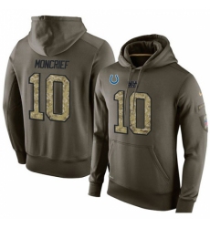 NFL Nike Indianapolis Colts 10 Donte Moncrief Green Salute To Service Mens Pullover Hoodie