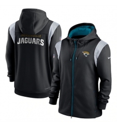 Men Jacksonville Jaguars Black Zipper Hoodie